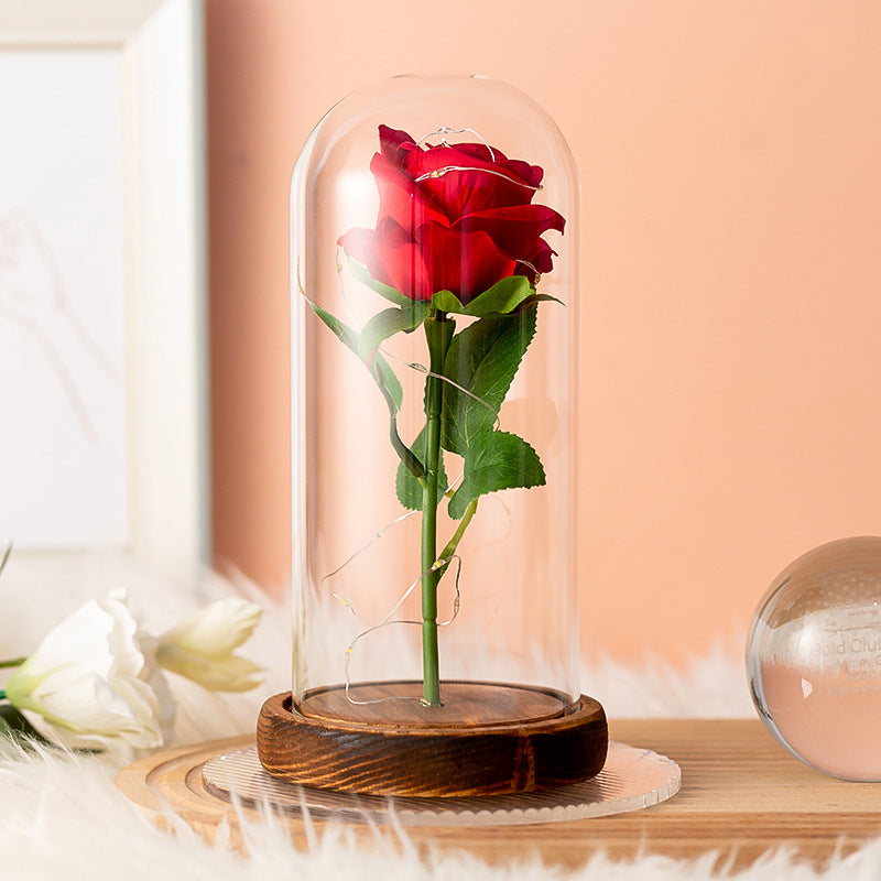 Flannelette Rose Lamp Glass Cover Immortal Flower